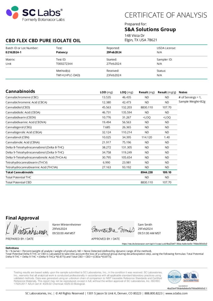 CBD Isolate High Potency Oil Pure